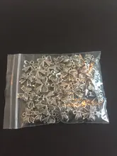 50 piezas encantos Bowknot Bow 11x10mm antiguo bronce plata Color colgantes DIY collar hacer hallazgos joyería tibetana hecha a mano