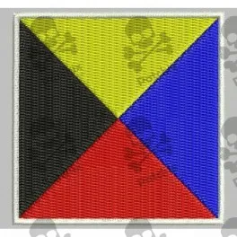 

Embroidered patch NAUTICAL FLAG LETTER Z (ICS ZULU)