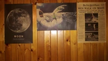 Vintage Poster Wall-Sticker Kraft-Paper Room-Decoration York-Times Retro Moon Kids DLKKLB