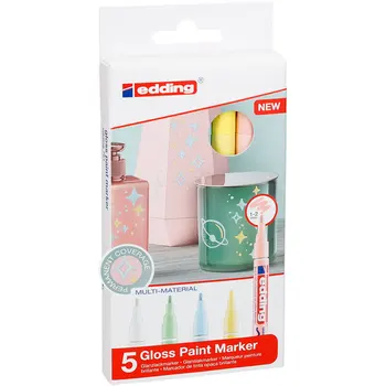 

A set of glossy lacquer markers. 1-2mm. 5 pieces. Pastel colors 5 c