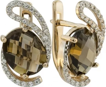

Aloris earrings with cubic zirconia and red gold