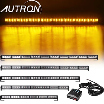 

Strobe Light Bar LED Emergency Warning Traffic Advisor Safety Signal Directional 26" 39" 53" Amber For Tow Plow Truck Vehicle