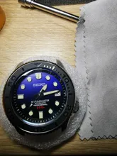 Esfera de reloj azul de 28,5mm, accesorios para reloj 7S26 0020 SKX007, novedad