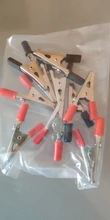 Alligator Clip Battery-Tester Probe Crocodile-Clip Electrical-Clamp-Testing Metal Plastic
