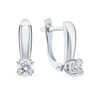 

Silver earrings with cubic zirconia sunlight sample 925