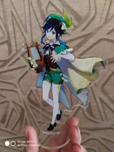 Genshin-Juego de mesa con base para disfraz de personaje, modelo de placa con base, modelo de figura de acrílico, ventiladores para decoración, regalo, Zhongli Mona Xinyan