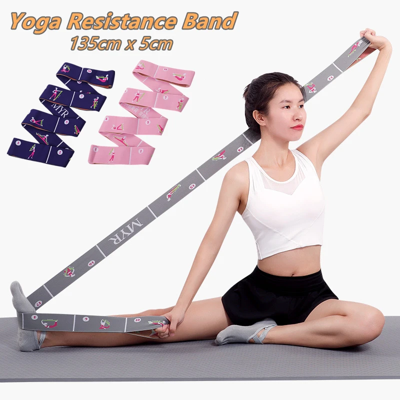 11 Grid Multi-segment Dance Yoga Auxiliary Stretching Belt Elastic Belt Beginner Yoga Supplies Resistance Band fitness resistance band