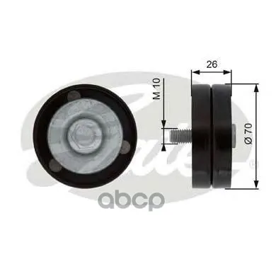 T36363_ролик Обводной! Chrysler Voyager 2.5crd/2.8crd 00# Gates T36363 Gates арт. T36363