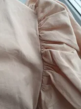 Mini Dress Lantern Short-Sleeve OOTN A-Line Pink Elegant Green Cotton Casual Women Ladies