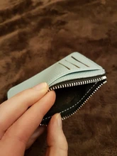 PURDORED-tarjetero delgado de cuero PU Unisex, funda con cremallera para tarjetas de negocios, Mini billetera para tarjetas de crédito, 1 ud.