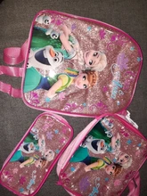 Disney 3 unids/set niños de dibujos animados de las niñas Elsa princesa mochilas lindo niños mochilas de los niños de la escuela bolsa
