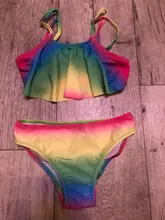 Nuevo 2021 niños traje de dos piezas Flamingo traje de baño para niñas 2021 verano Bikini conjuntos niños traje de baño bañador adorable G1-K337