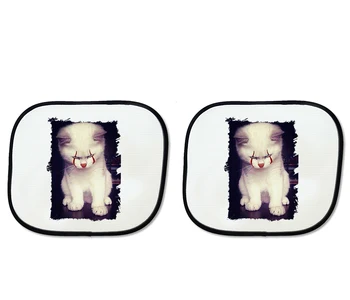 

PARASOL DOUBLE CAT CLOWN MACABRE TERROR sunshield car