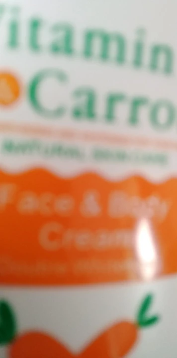 vitamin c carrot face body cream