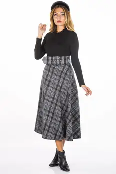 

Blue White Cachet Plaid Skirt