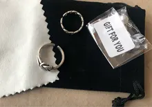 XIYANIKE-Anillo de plata de primera ley con cadena fina para mujer, sortija, plata esterlina 925, estilo coreano, ancho, hecho a mano