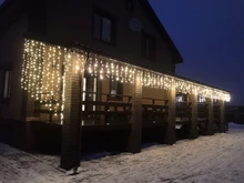 Curtain-Lights Led Icicle Christmas-Street-Garland Home-Decortion Garden Outdoor Party
