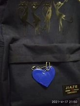 Llavero reflectante en forma de corazón, accesorios para colgar en bolsa, llaveros reflectantes de PVC de Doft para seguridad Visible, 5 uds.