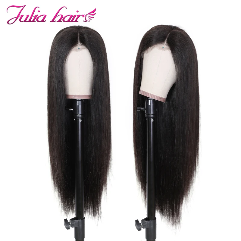 Ali Julia Hair13×4 13 × 6 прозрачные кружевные передние человеческие волосы парики для женщин бразильские прямые волосы парик 150% 180% плотность Remy