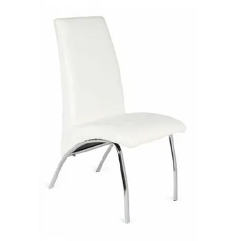 

Pack of 4 chairs in leather and chrome Grenada in various colors.