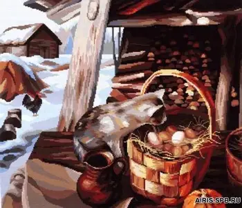 

0120 rustic yard embroidery set 40x35 cm