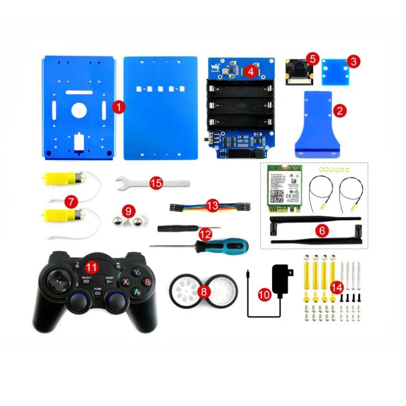 ShenzhenMaker Store JetBot AI Kit Аксессуары, надстройки для Jetson Nano для сборки JetBot, распознавания лица, отслеживания объекта