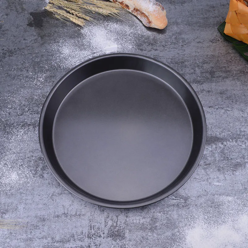 6 7 8 дюймов тарелка для пиццы круглая глубокая тарелка для пиццы поднос из углеродистой стали антипригарная форма инструмент для выпечки хлеба