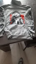 Sudadera con capucha de Anime de Demon Slayer, Tops de manga larga, ropa informal de moda
