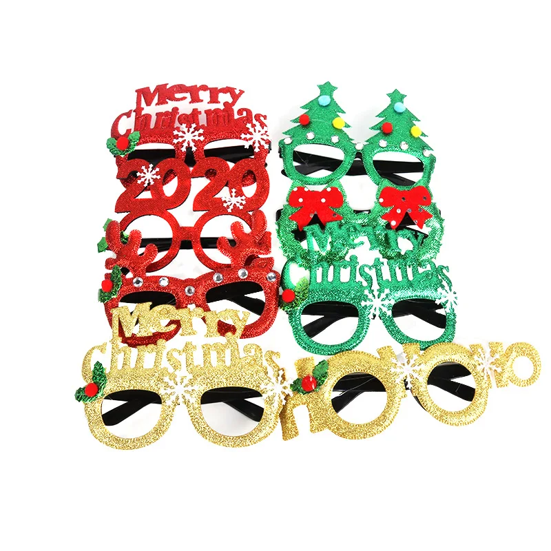 Новогодние очки подарки рождественские украшения вечерние украшения для дома Декор Рождественская елка Санта Клаус Олень снеговик