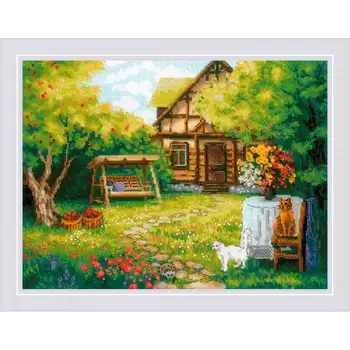 

1845 set for embroidery Riolis 'Country House '40*30 cm