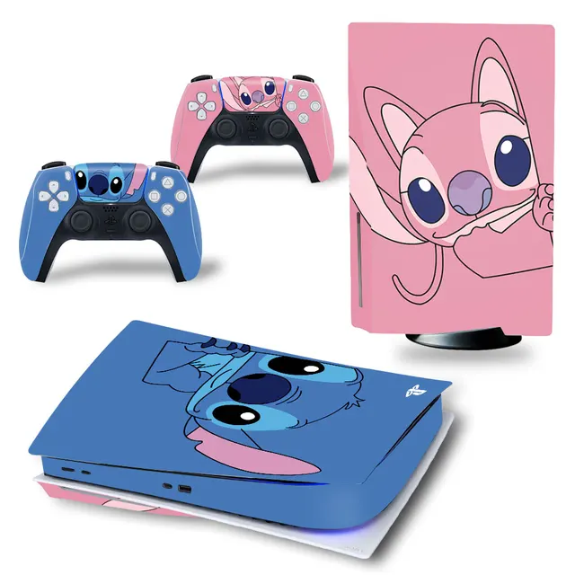 Autocollant Playstation 5 - Skin adhésif PS5 Stitch x The mouse white -  Sacs & Accessoires