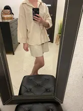 Msfancy-Conjunto de dos piezas de verano para Mujer, conjunto de pantalones cortos de 2021 algodón, camisa holgada Vintage Bohemia, pantalones cortos de cintura alta