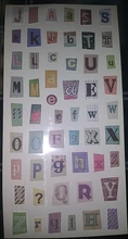 Pegatinas decorativas hechas a mano para álbum de recortes, calcomanías con números del alfabeto en inglés, Retro, decoración de álbumes y diarios, lote de 6 unidades