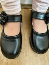 Zapatos de cuero para niñas, zapatos escolares de princesa para vestido de boda, sandalias de verano con lazo, moda coreana, color negro