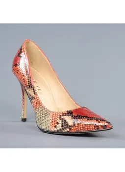 

Stiletto multicolour Python Reddish. pt5