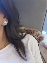 Pendientes de plata de ley 925 con perlas de circonita, pendientes de lujo para mujeres