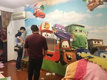 Murals Self-Adhesive wallpaper Cartoon Children Papel-De-Parede Vinyl Tv-Setting-Wall