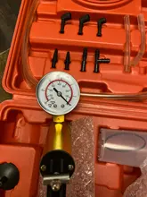 Mr Cartool-Herramientas de purga de líquido de freno, vacío Manual, Kit de probador de bomba de vacío, medidor de presión de bomba de aluminio