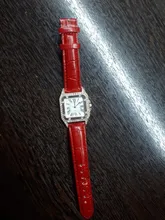 Reloj de pulsera con esfera cuadrada estrellada de diamante para mujer, conjunto de cronógrafos de pulsera, de cuero, de cuarzo, femenino