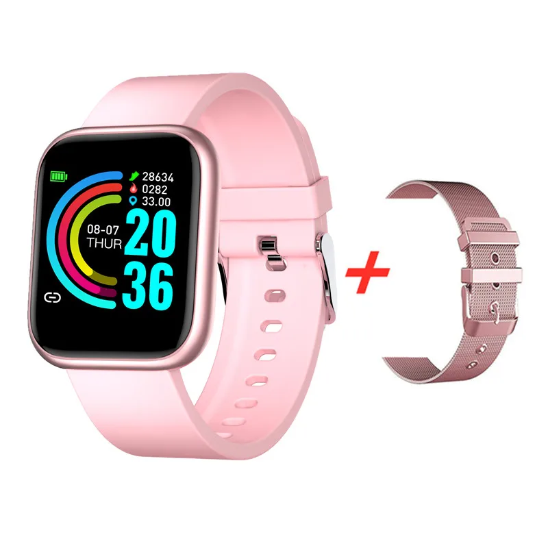 2021 Ladies Sport Bracelet Smart Watch Women Smartwatch Men Smartband Android IOS Fitness Tracker