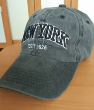 Baseball-Cap Embroidery Sports-Caps Vintage Outdoor New York Women Letter Sand-Washed