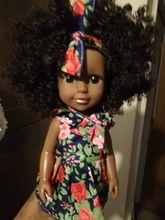 1 Uds. 35cm varios estilos negro africano bebé explosión cabeza cubierta negra juguete para bebé