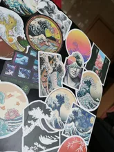 Volante grande arena para lavar, grafiti oceánico, portátil, monopatín, guitarra, pegatina impermeable, venta al por mayor, 10/30/50 Uds.