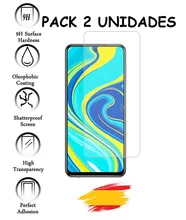 2X tempered glass Protector for XIAOMI REDMI NOTE 9S Crystal shockproof 9h, 2 units