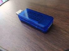 Medidor de voltaje de corriente de carga móvil, Mini cargador USB, médico, voltímetro, amperímetro, color azul transparente
