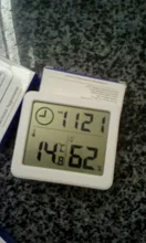 Termómetro multifunción higrómetro, Monitor electrónico automático de temperatura y humedad, reloj con pantalla LCD grande de 3,2 pulgadas