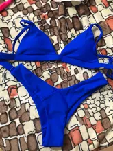 OMKAGI-traje de baño para mujer, bañador Sexy de realce, conjunto de microbikini, ropa de playa, Bikini brasileño 2021