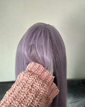 Purple Wigs Bangs Cosplay-Light Black White Long Synthetic-Hair-Wigs Women Henry Margu