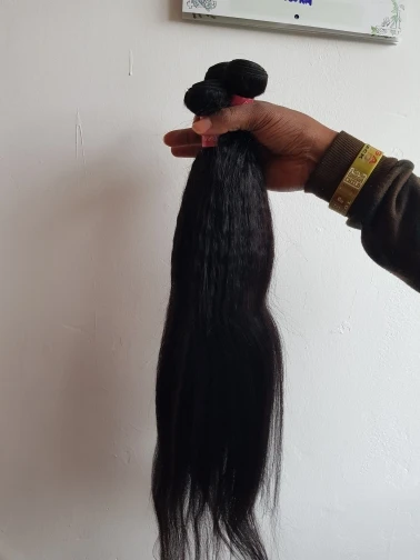 Kinky Straight Brazilian Hair Bundles With Closure photo review