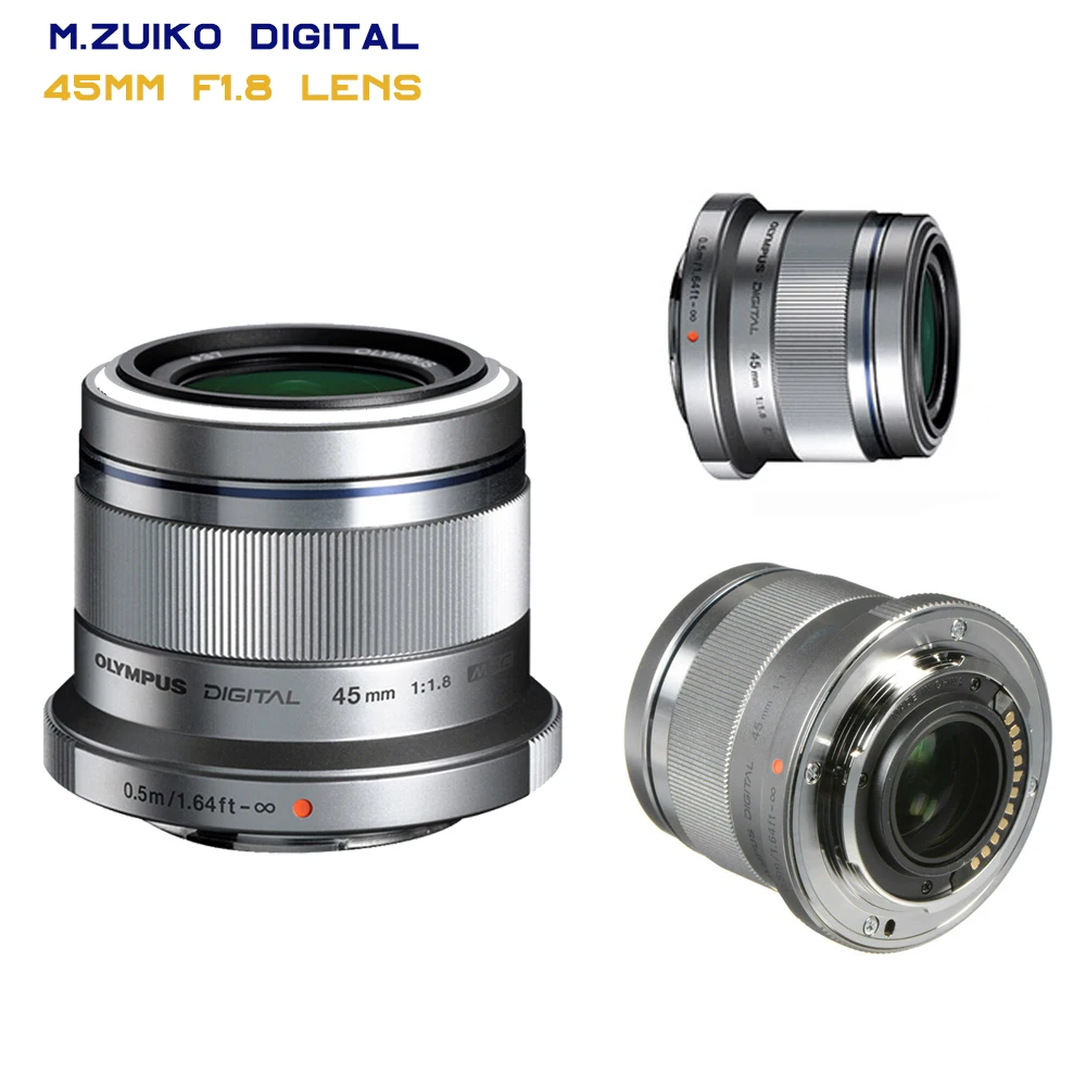 Сменный объектив Olympus M. Zuiko Digital 45mm F1.8(черно-серебристый